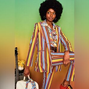 Hippie Shake Hard Days Night Stripped Flare Pants